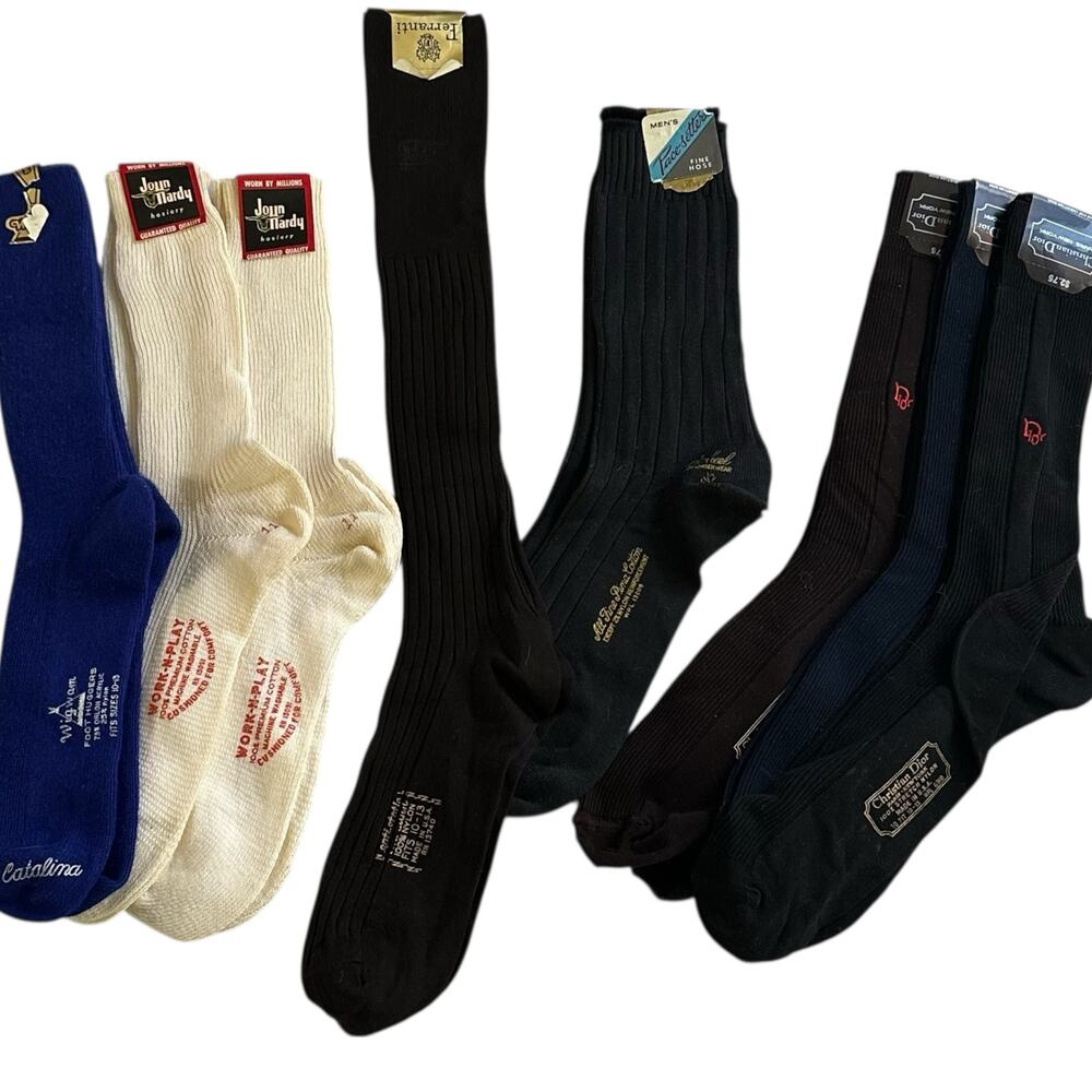 Mens Vintage Socks Bundle Size 10-13 Multicolor Gift Designer Brand New NWT